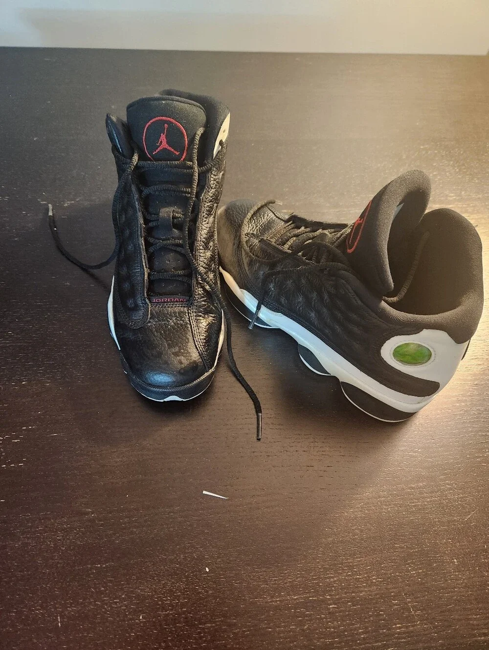Jordan Men’s High-Top Sneakers - Black/White/Red. Excellent Condition. 6Y